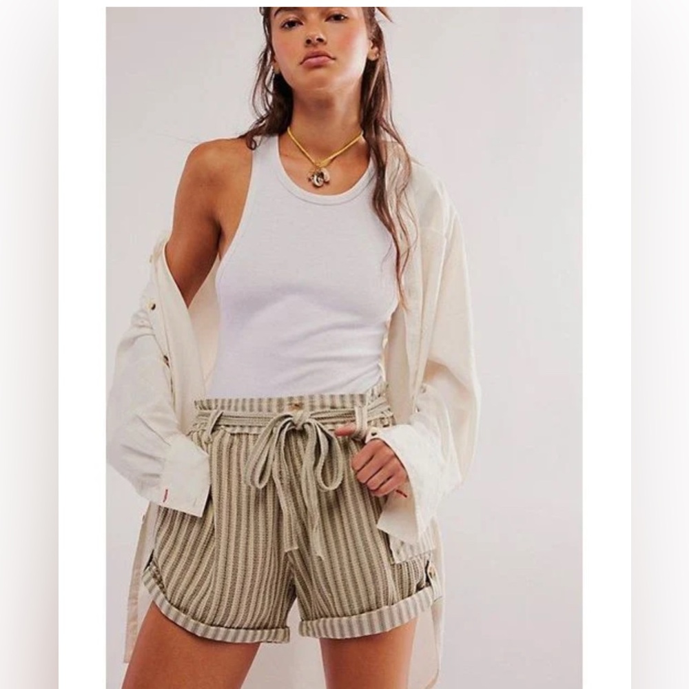 Free People FP One Harriet Striped Shorts. NWOT. - Picture 3 of 7